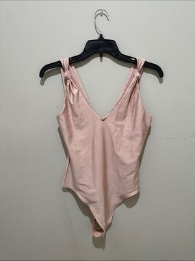 Bar lll Women’s Pink Knot-Shoulder Bodysuit